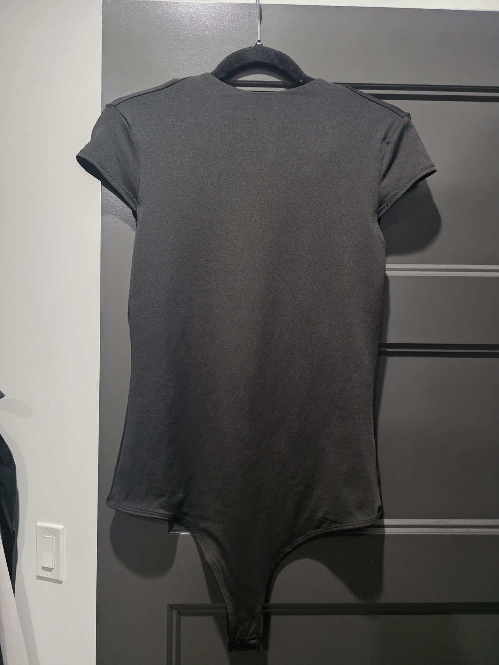 Lulus High Neck Black Short-Sleeve Bodysuit